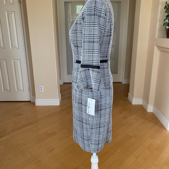 NWT Plaid Dress with Flared Sleeves - Picture 3 of 7